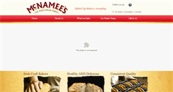 Desktop Screenshot of mcnameesbakery.com