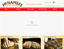 Tablet Screenshot of mcnameesbakery.com